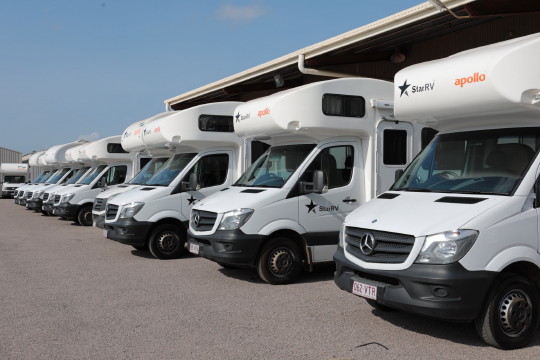 RVs lined up