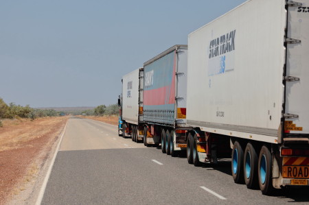 road train passing