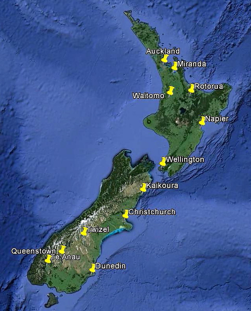New Zealand map