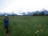 17Jul: Hiking across marsh, Hallo Bay, Katmai