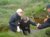 17Jul: Crossing a stream & gully, Hallo Bay, Katmai