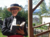 07Aug: Robert Service poetry reciter, Dawson City, YT